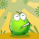 qq表情图片吸烟的青蛙
