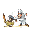 qq表情图片厨师与鸡