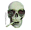 qq表情图片骷髅抽香烟